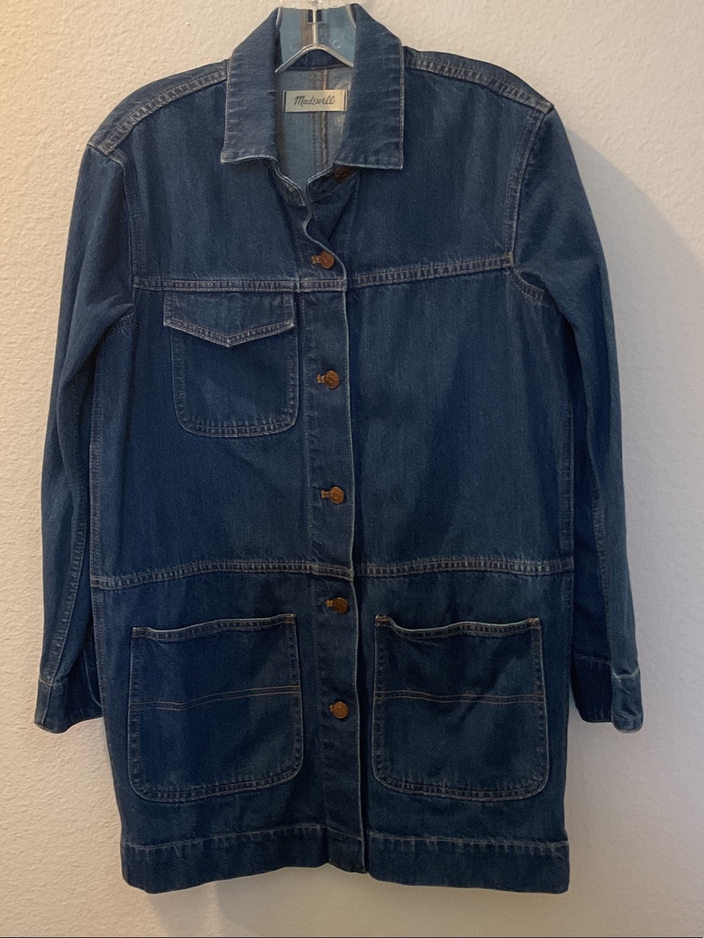 Madewell Indigo Denim Longline Jacket